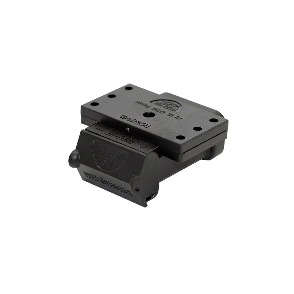 50A Anderson Style Connector Cover Surface Mount with LED (Black) - Image 2