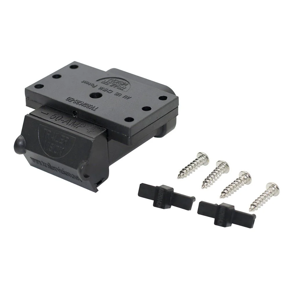50A Anderson Style Connector Cover Surface Mount with LED (Black) - Image 6