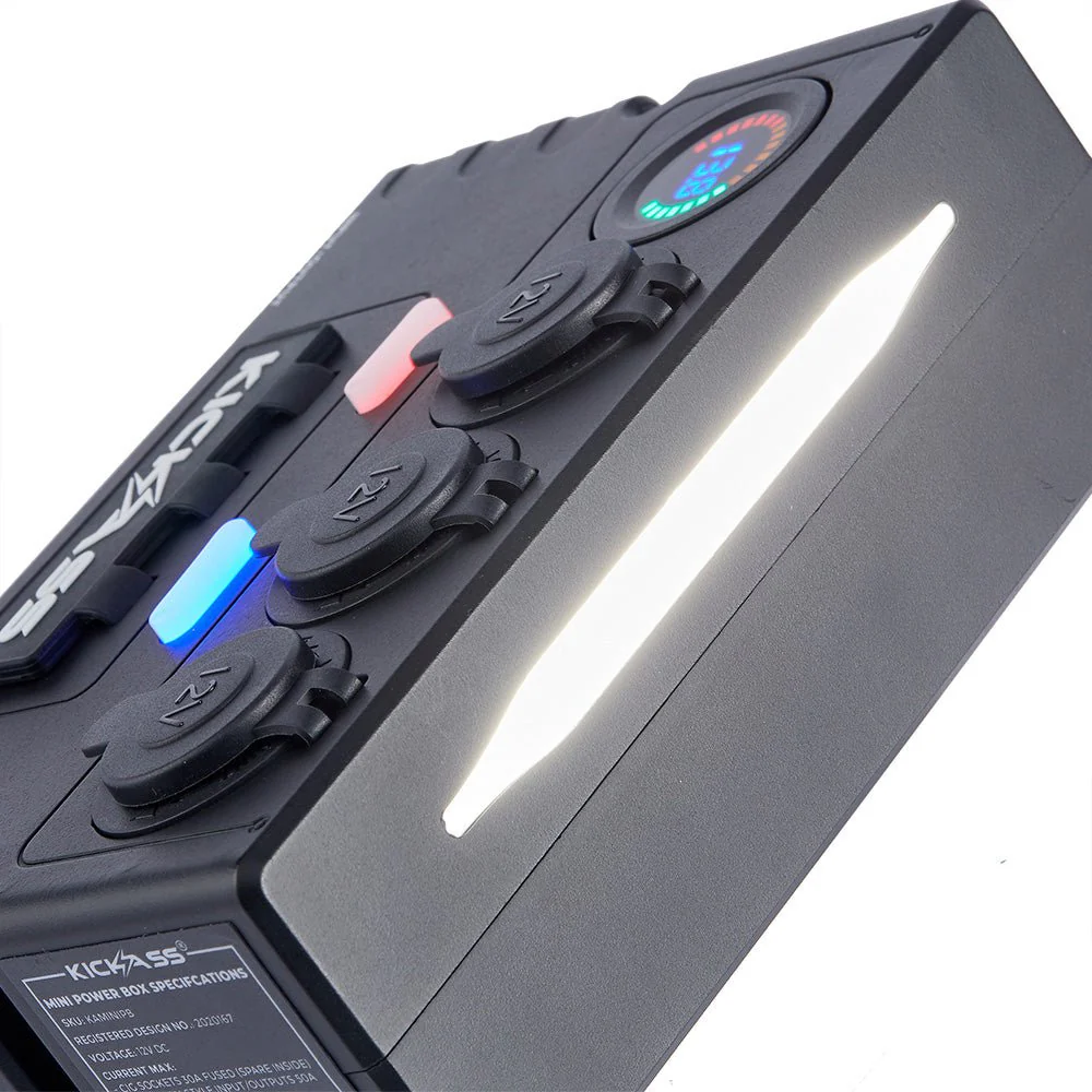 KickAss 12V Mini Control Box with 2 x Anderson, 6 x USB & 3 x Cig Sockets - Image 5
