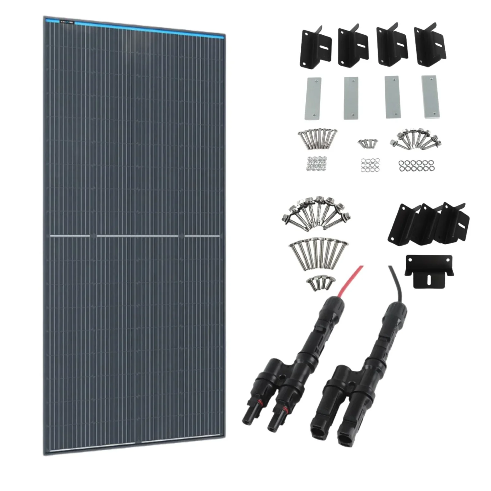 KickAss 250W Solar Panel Bundle with Connector & Mounting Kit